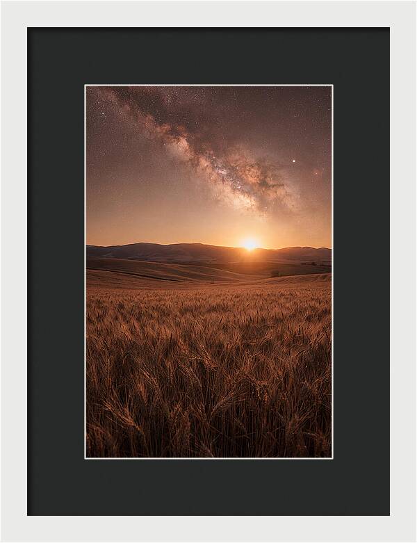 Summer Milky Way Over Wheat Field