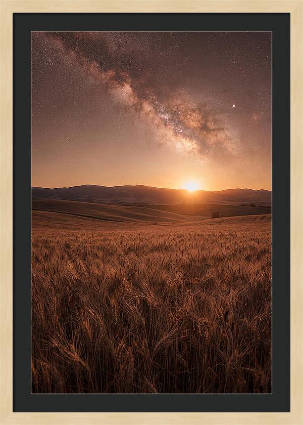 Summer Milky Way Over Wheat Field