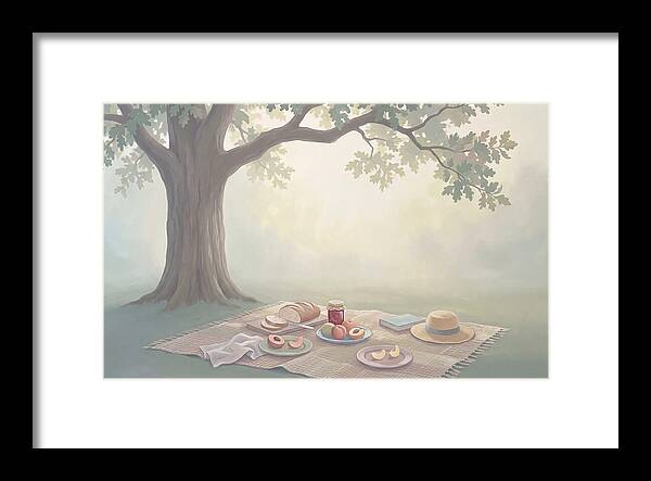 Summer Picnic Under Shady Oak Tree