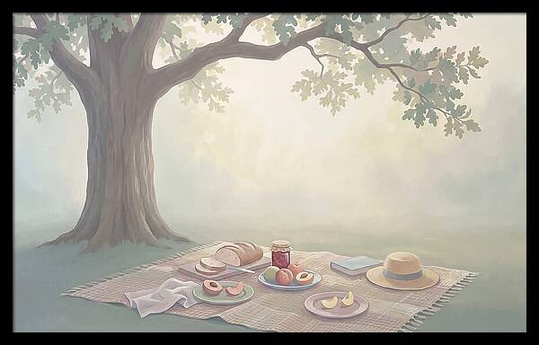 Summer Picnic Under Shady Oak Tree