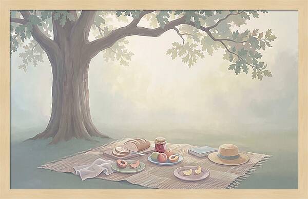 Summer Picnic Under Shady Oak Tree