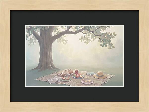 Summer Picnic Under Shady Oak Tree
