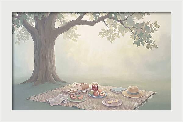Summer Picnic Under Shady Oak Tree