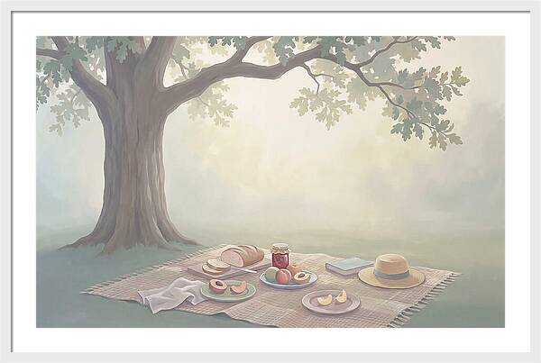 Summer Picnic Under Shady Oak Tree