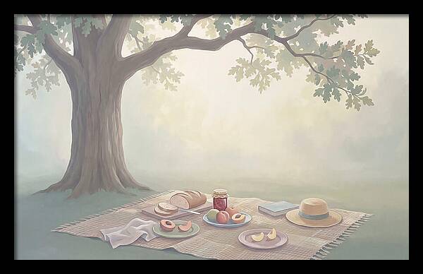 Summer Picnic Under Shady Oak Tree