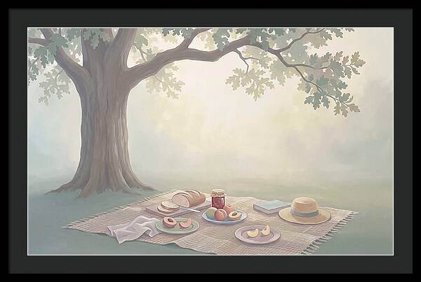 Summer Picnic Under Shady Oak Tree