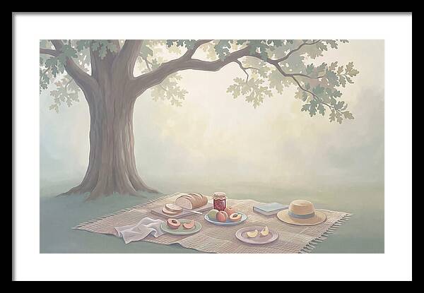 Summer Picnic Under Shady Oak Tree