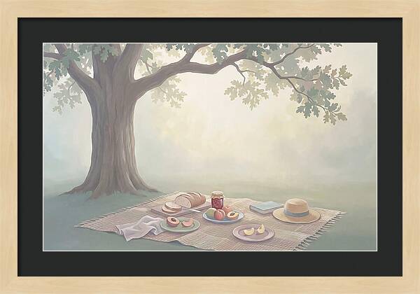 Summer Picnic Under Shady Oak Tree