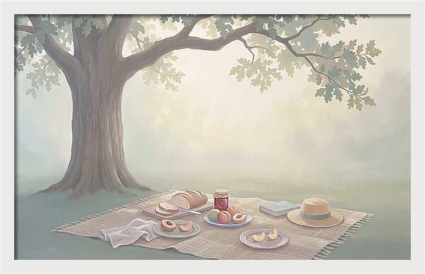 Summer Picnic Under Shady Oak Tree