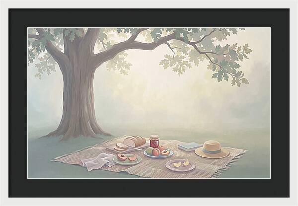 Summer Picnic Under Shady Oak Tree