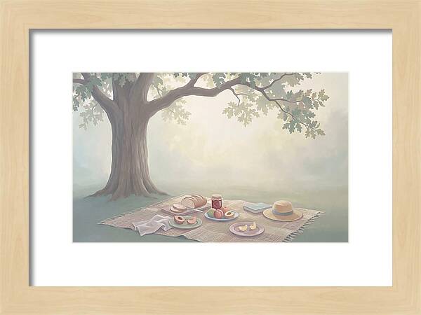 Summer Picnic Under Shady Oak Tree