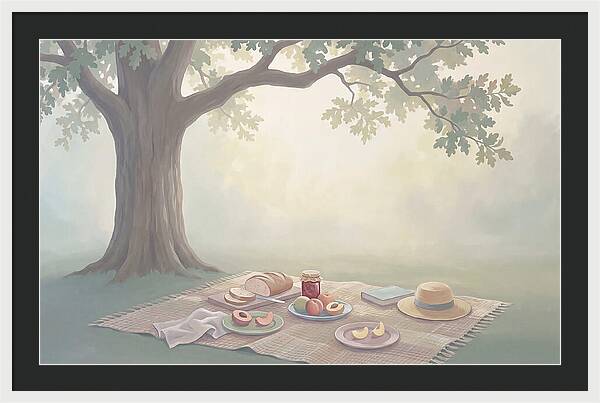 Summer Picnic Under Shady Oak Tree