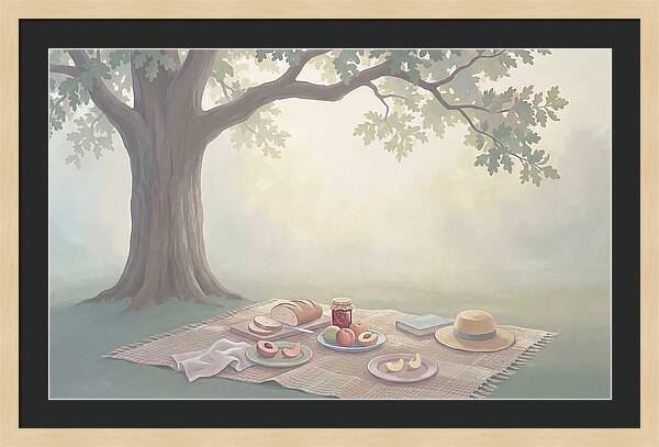 Summer Picnic Under Shady Oak Tree