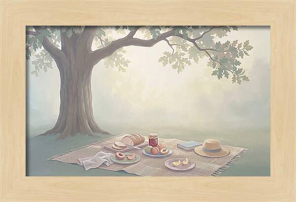 Summer Picnic Under Shady Oak Tree
