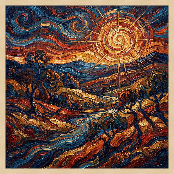 Summer Sun Over Rolling Hills