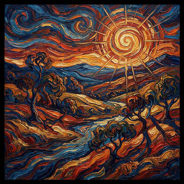 Summer Sun Over Rolling Hills