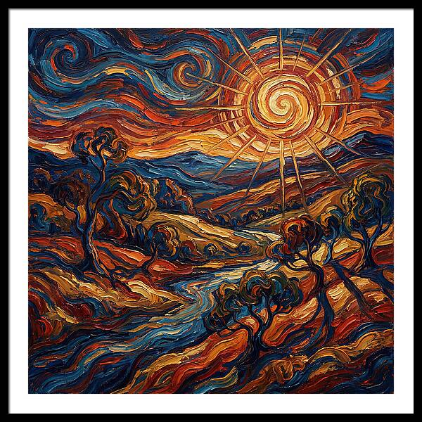 Summer Sun Over Rolling Hills