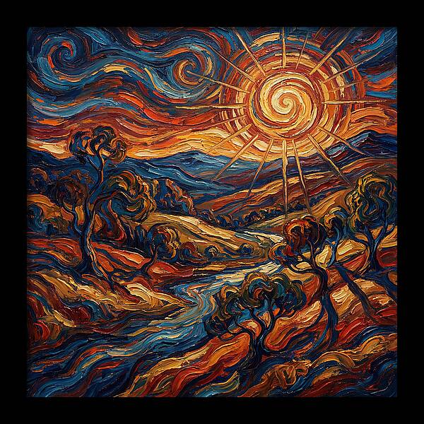 Summer Sun Over Rolling Hills