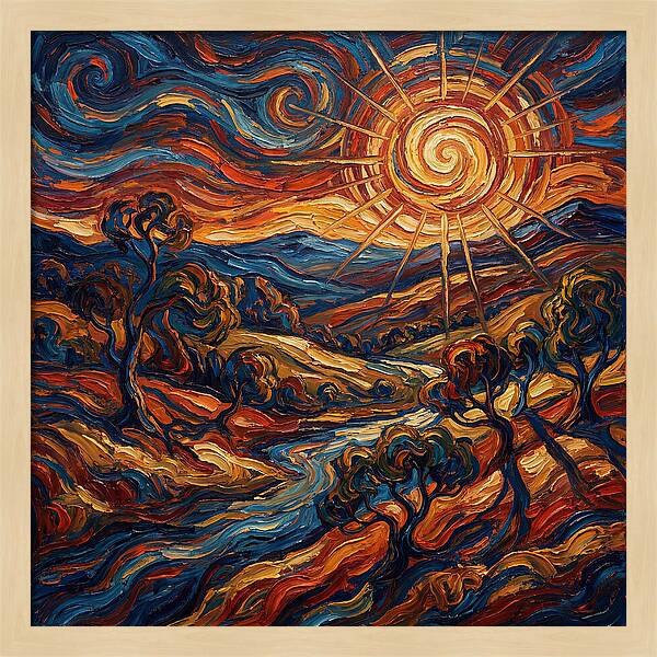 Summer Sun Over Rolling Hills