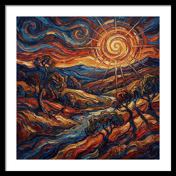 Summer Sun Over Rolling Hills