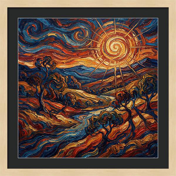 Summer Sun Over Rolling Hills