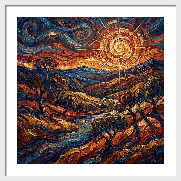 Summer Sun Over Rolling Hills