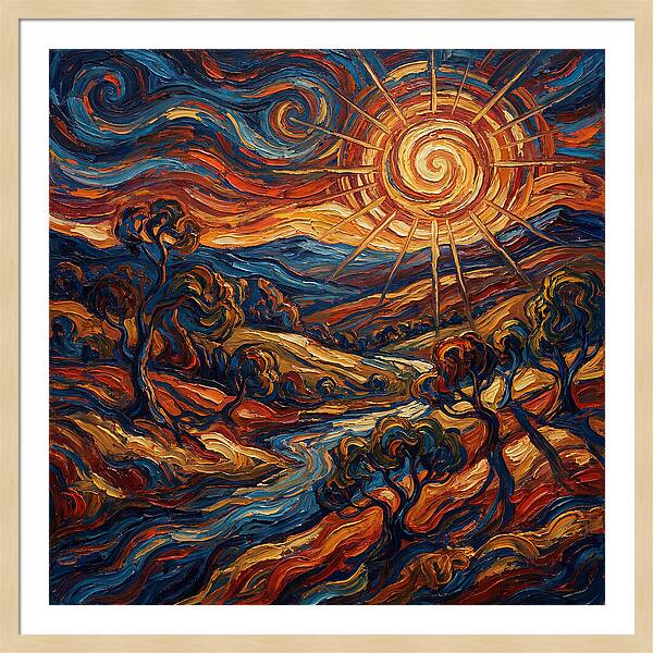 Summer Sun Over Rolling Hills