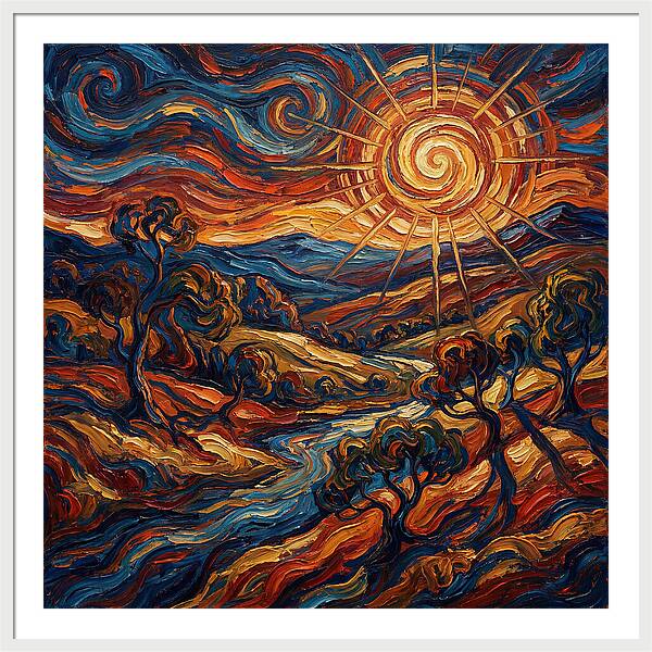Summer Sun Over Rolling Hills