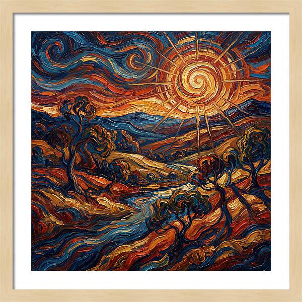 Summer Sun Over Rolling Hills