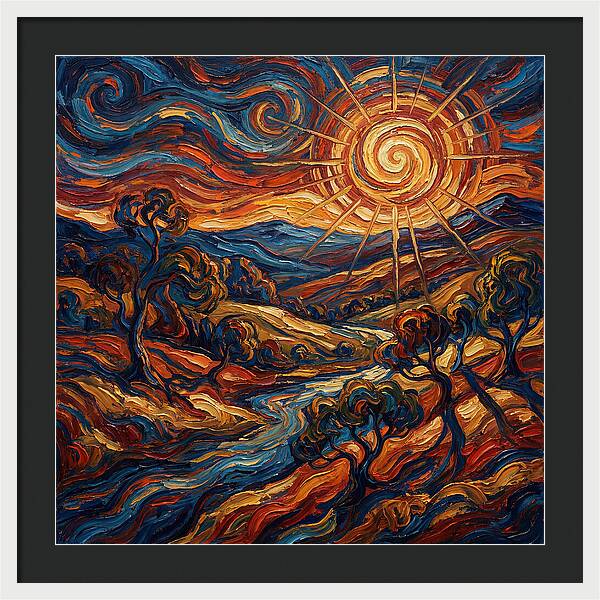 Summer Sun Over Rolling Hills