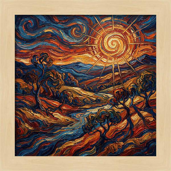 Summer Sun Over Rolling Hills