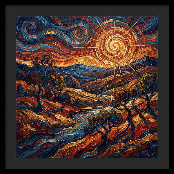 Summer Sun Over Rolling Hills