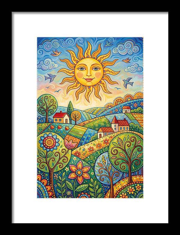 Summer Sun Over Vibrant Fields