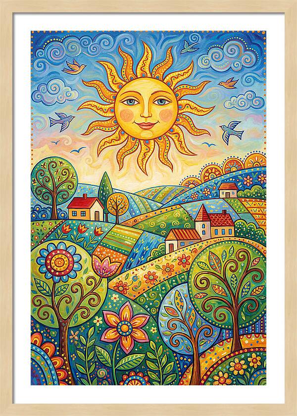 Summer Sun Over Vibrant Fields