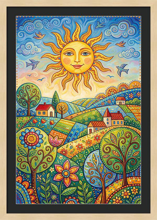Summer Sun Over Vibrant Fields
