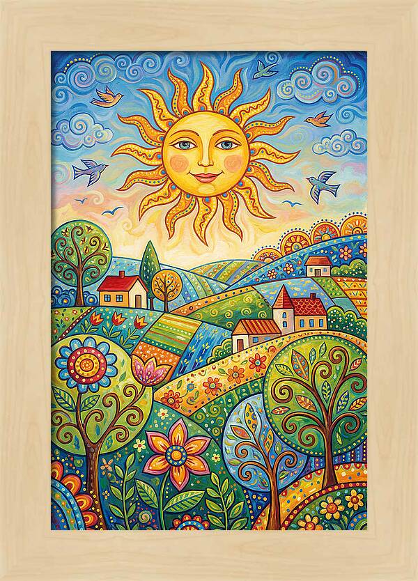 Summer Sun Over Vibrant Fields