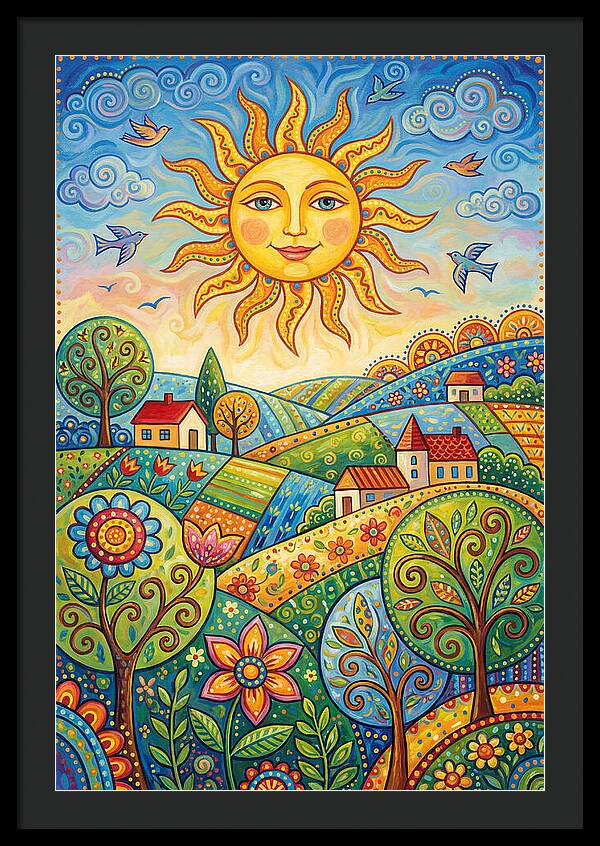 Summer Sun Over Vibrant Fields