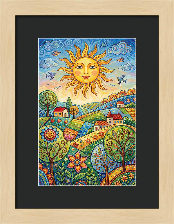 Summer Sun Over Vibrant Fields