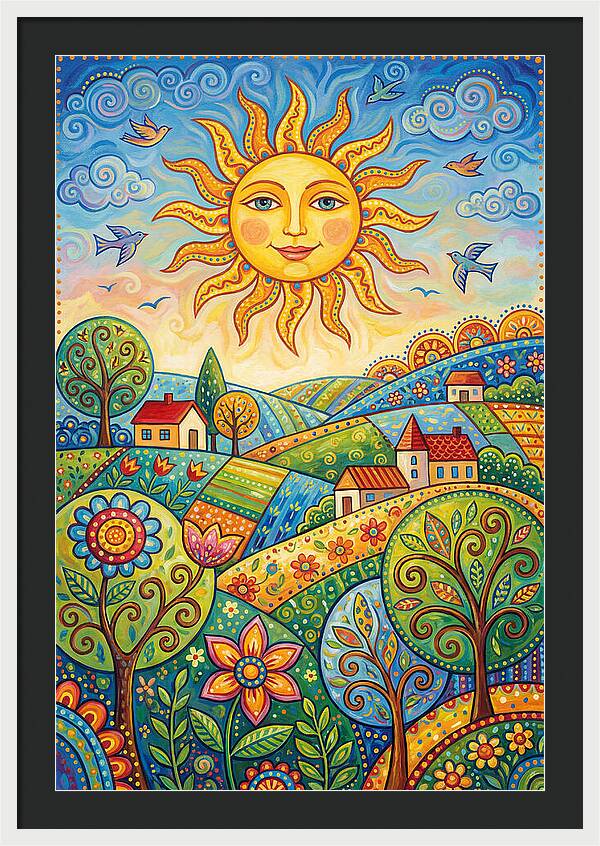 Summer Sun Over Vibrant Fields