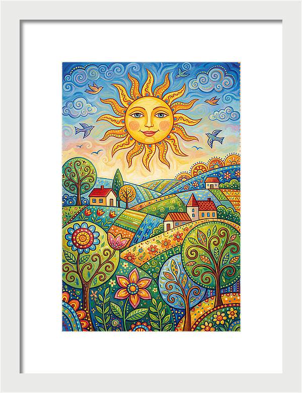 Summer Sun Over Vibrant Fields