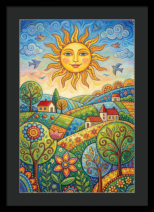 Summer Sun Over Vibrant Fields