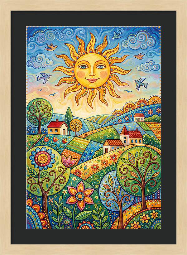 Summer Sun Over Vibrant Fields