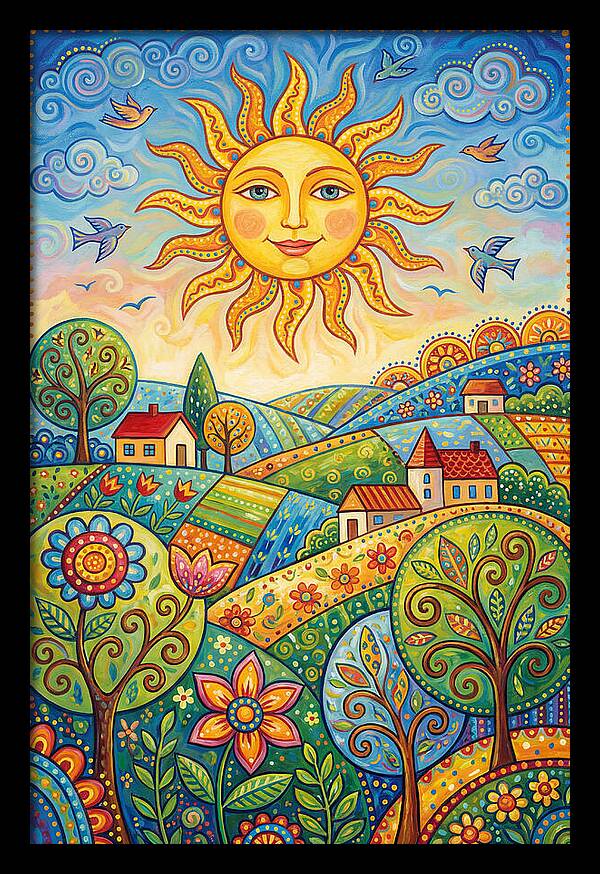 Summer Sun Over Vibrant Fields