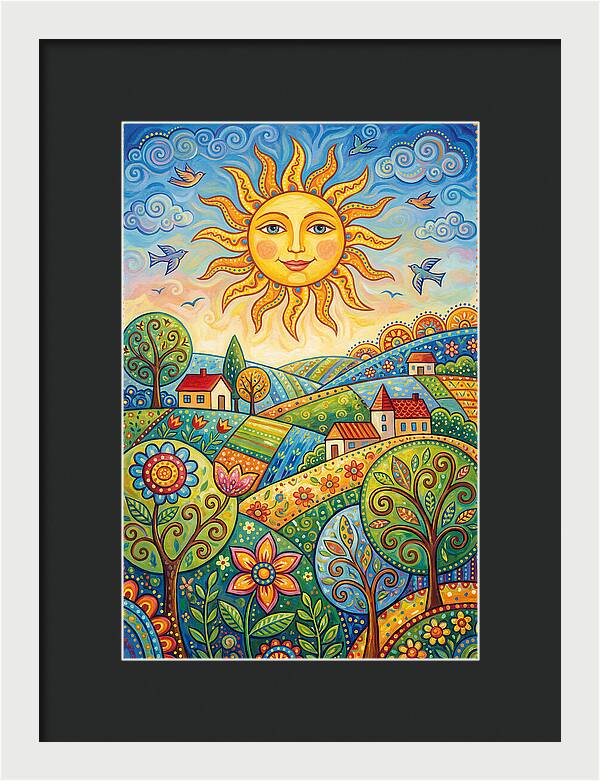 Summer Sun Over Vibrant Fields