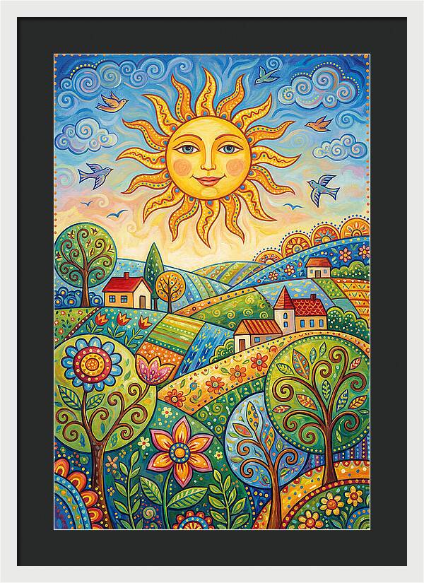 Summer Sun Over Vibrant Fields