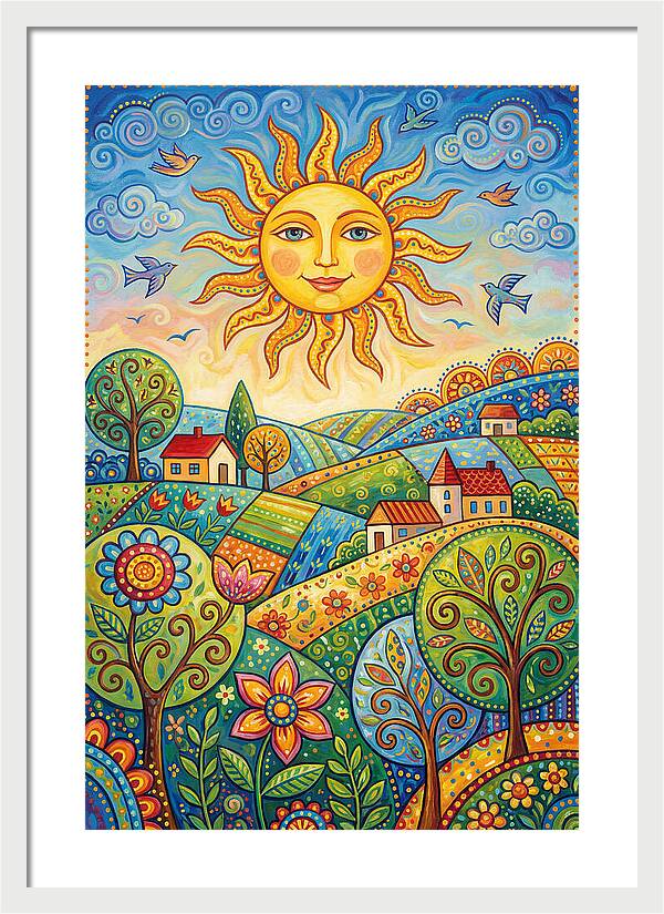 Summer Sun Over Vibrant Fields
