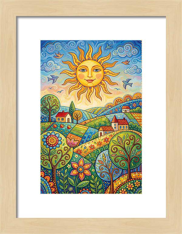 Summer Sun Over Vibrant Fields
