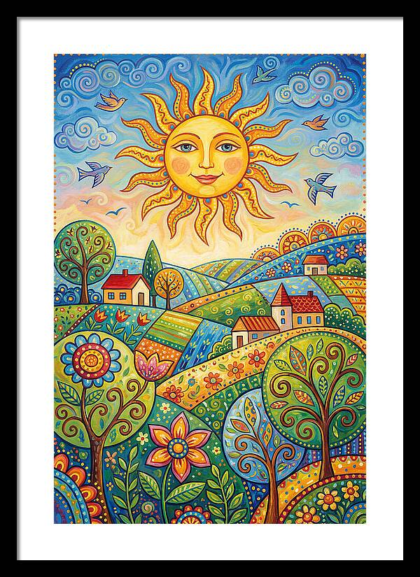Summer Sun Over Vibrant Fields