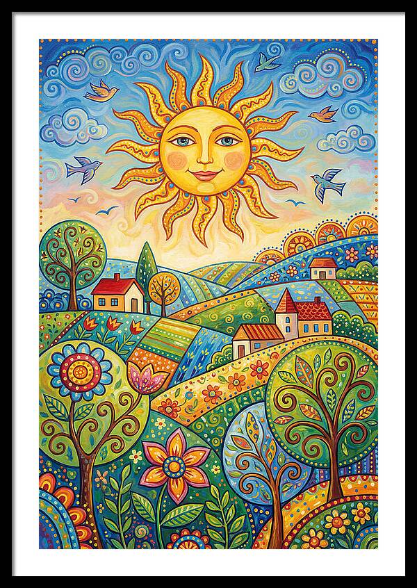 Summer Sun Over Vibrant Fields