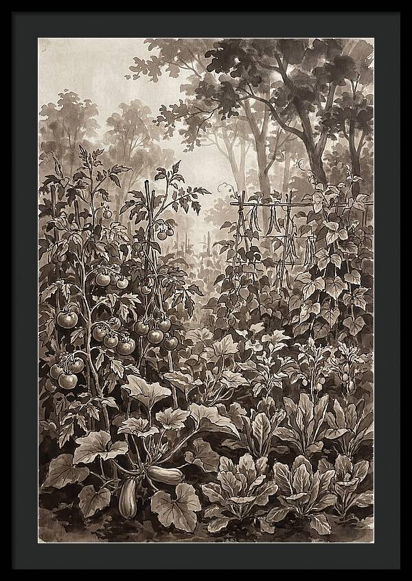 Summer Vegetable Garden At Peak Harvest
